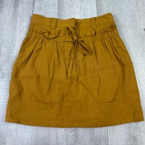 A.L.C Linen Blend Mini Skirt Size 6 Brown